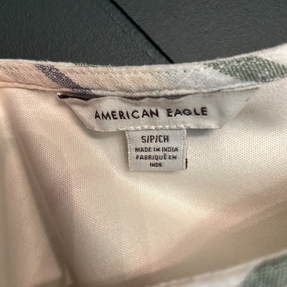 American Eagle Romper, Cotton/Linen blend, lined, super comfy, cropped wide leg - Picture 2 of 3